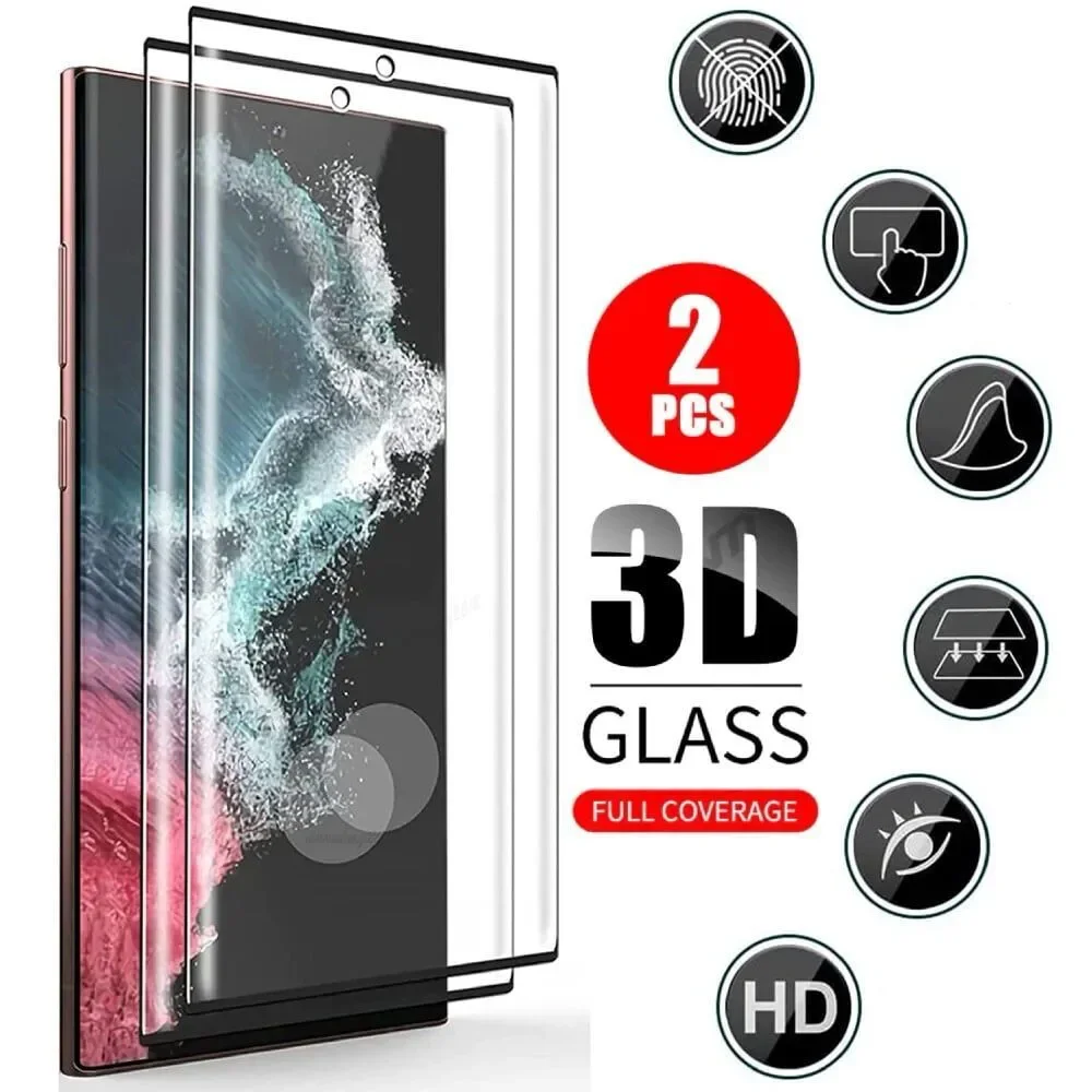 2Pack Tempered Glass Screen Protector Samsung Galaxy S25 S24 S23 S22 S21 S20